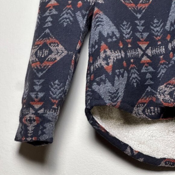 Jachs New York Wool Blend Jacket Faux Fur Lined Insulated Men L Outdoor Aztec - Picture 12 of 13